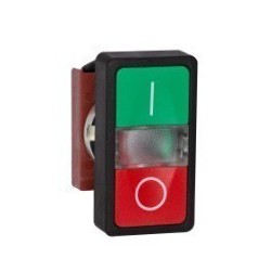 Pulsador doble con piloto de aviso completo 24V M-tec Duo Mix